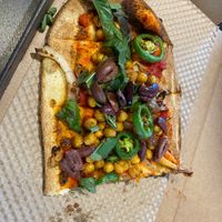 Not the best cut, but it’s tasty!  at IAD - &pizza - CC in Dulles