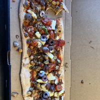 Pizza with vegan sausage   at IAD - &pizza - CC in Dulles