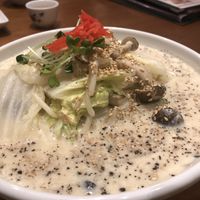 Soymilk Chanpo Ramen (soooo good) at Shojin Cafe Foi - Nishikuginukicho in Wakayama