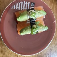 Vegan salmon   at Sush Track in Hobart