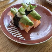 Vegan salmon   at Sush Track in Hobart