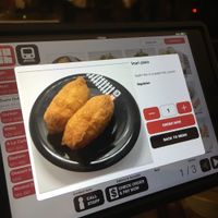 Ordering system at Sush Track in Hobart
