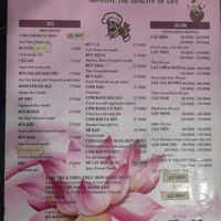 menu at Bach Thao in Can Tho