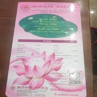 Backside of menu at Bach Thao in Can Tho