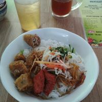 Kim Tien spring rolls vermicelli noodles salad at Bach Thao in Can Tho