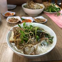 Bun mam with some greens to add in the background at Bach Thao in Can Tho