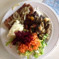 Vegan plate of wonderfullness  at Origen in Ponce