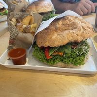 Tofu burger  at Krowarzywa in Krakow