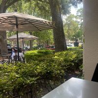 Outdoor seating-dog friendly  at Java Burrito in Hilton Head Island
