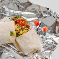 Super colorful and yummy vegan burrito    at Java Burrito in Hilton Head Island