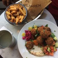 Our food.  at Falafelbaren - Hornsgatan in Stockholm