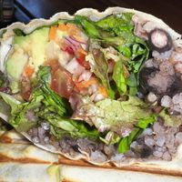 Vegan burrito at Cafe Mono Congo in Dominical
