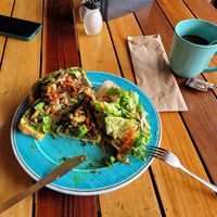 Pilztoast at Cafe Mono Congo in Dominical