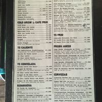 Drinks - bebidas at Cafe Mono Congo in Dominical