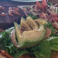 Veggie Burger 😍 at Cafe Mono Congo in Dominical