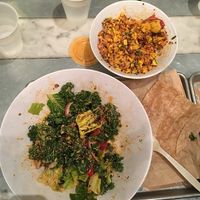 vegan salad, partially destroyed at Mendocino Farms in El Segundo