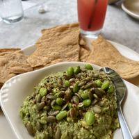 Edamame guacamole   at True Food Kitchen in El Segundo