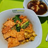 Wanton noodle dry ~ 10/5/22 at Dong Shun Vegetarian 東顺素食 in West Singapore