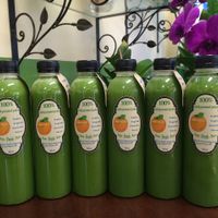 Green juices at Fruit Plus in Chiang Mai