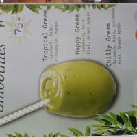 Green smoothie menu at Fruit Plus in Chiang Mai