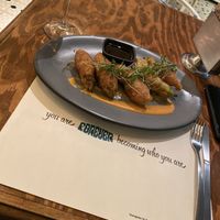 Fried zucchini flowers  at Forever - Polanco in Mexico City