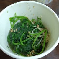 Side dish: boiled spinach at Xiū Yuán SùShí 修圓素食 Sho Yuan Su Shih in Taipei