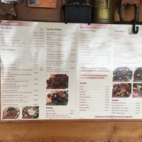 Vegetarian Menu to the right which includes vegan items.  at Paprika Cafe in Monterey