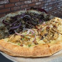 Fungi misti, vegan cheese, added olives oil  at Beretta in San Francisco