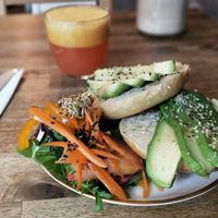 Bagels with avocado at White Crow in Berlin