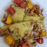 Ravioli lecker gefüllt mit Pfifferlingen at Gasthaus Zum Anker in Efringen-kirchen