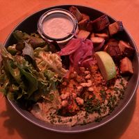 Bulgur dish with vegan sauce and added smoky tofu   at Gasthaus Zum Anker in Efringen-kirchen