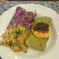 Ratatouille Crepe with 2 salads at Let Them Eat - Central Market in Adelaide