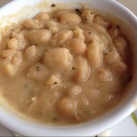 vegan braised white beans! yum!! at Zoës Kitchen in Bluffton