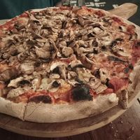 Fungi pizza was really good at La Rustica in Sayulita