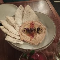 The best part of the hummus was the olives at La Rustica in Sayulita