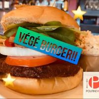Végé Burger at Poutineville in Quebec