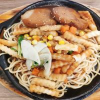 鐵板麵 at Quán Zhēn SùShí 全真素食 in Taipei