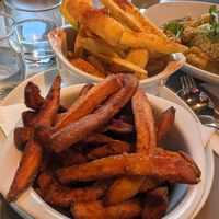 Sweet potato and Cajun fries at Jute Cafe Bar  in Dundee