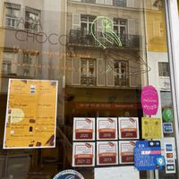 Shop door  at Ara Chocolat in Paris