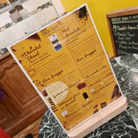 Menu at Ara Chocolat in Paris