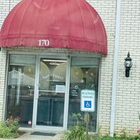 Here is the building. Be careful when using GPS  at Half-Peach Bakery & Cafe in Louisville