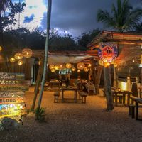 Night shot at Charly's Vegan Tacos - Food Truck in Tulum