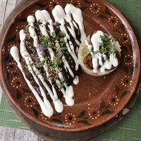 Enmoladas at Charly's Vegan Tacos - Food Truck in Tulum