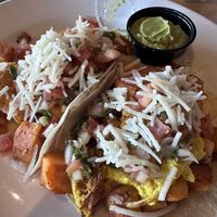 Vegan sweet potato tacos  at Mary's Market Bistro Cafe - State St in Rockford