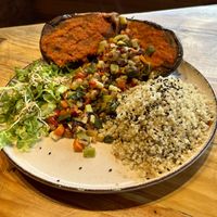 Eggplant with quinoa and veggies  at Curcuma in El Chalten