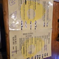 Menu at Curcuma in El Chalten