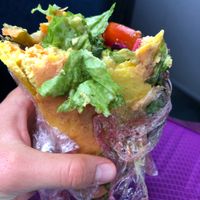 Veggie wrap: it looks bad, but it was amazing! at Curcuma in El Chalten