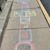 Cute hopscotch   at Root in Lancaster
