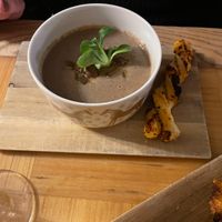 Mushroom soup  at Kohvik Must Puudel in Tallinn