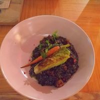 Delicious quinoa risotto with chestnuts #quinoa #chestnuts  at Kohvik Must Puudel in Tallinn